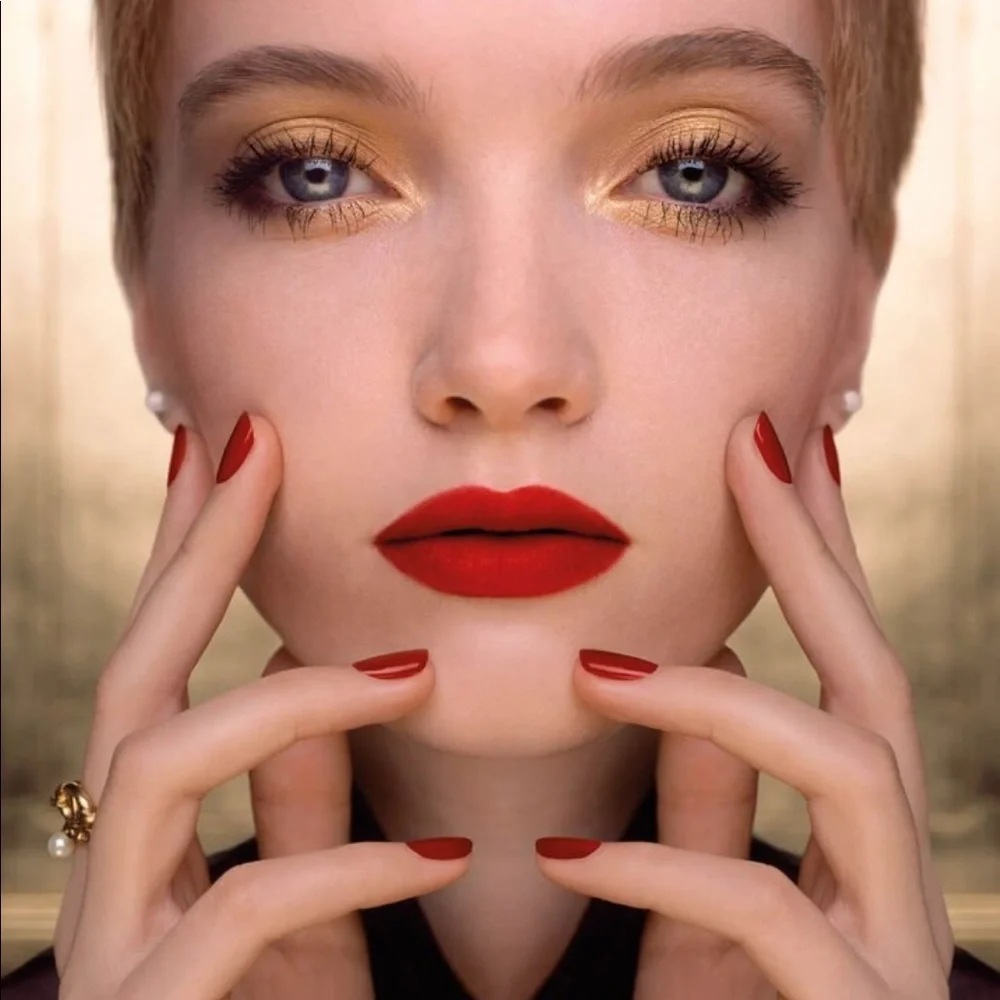 Golden crossbody mini clutch & Lipstick case - ROUGE DIOR - ATELIER OF DREAMS